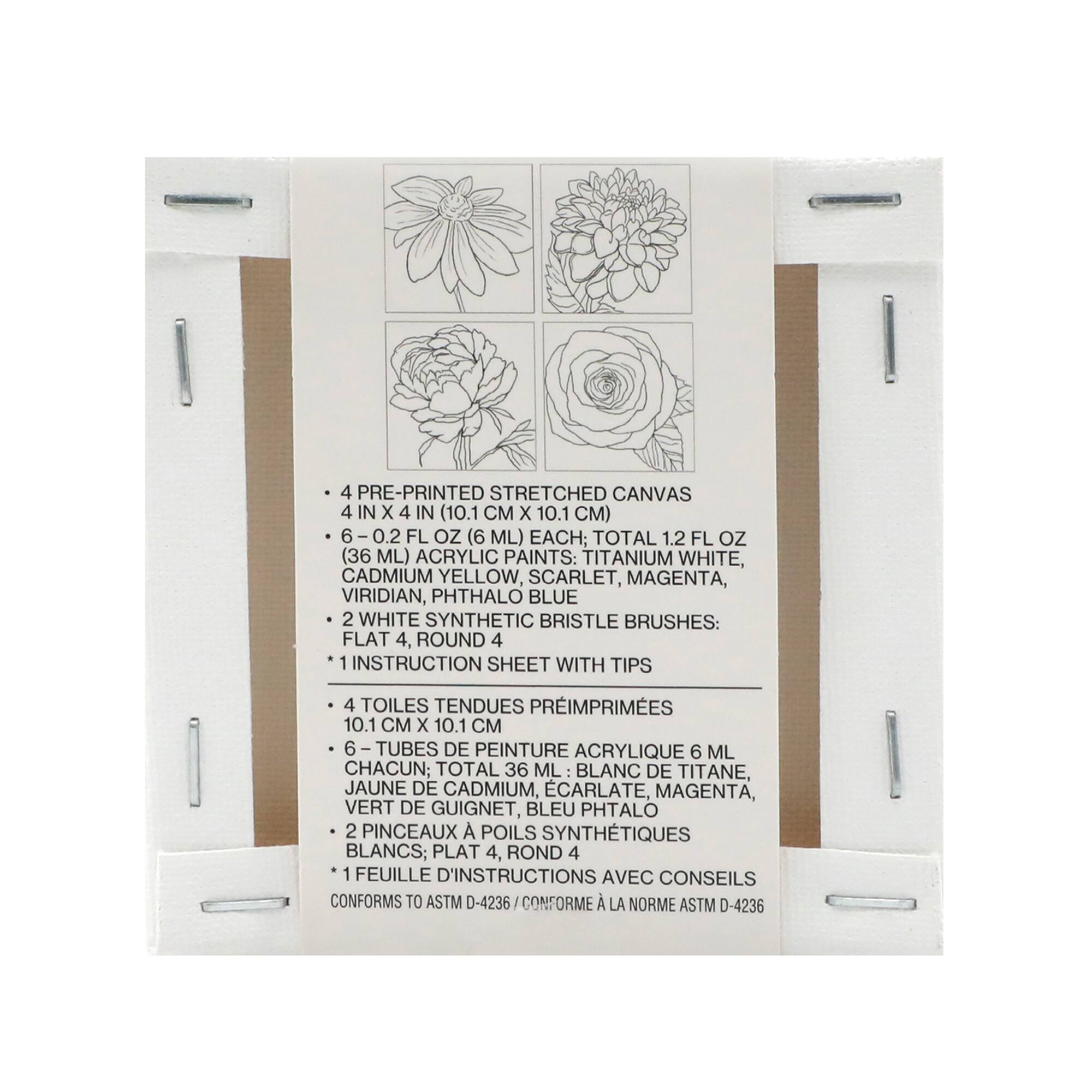 Floral Mini Canvas Painting Kit by Craft Smart®